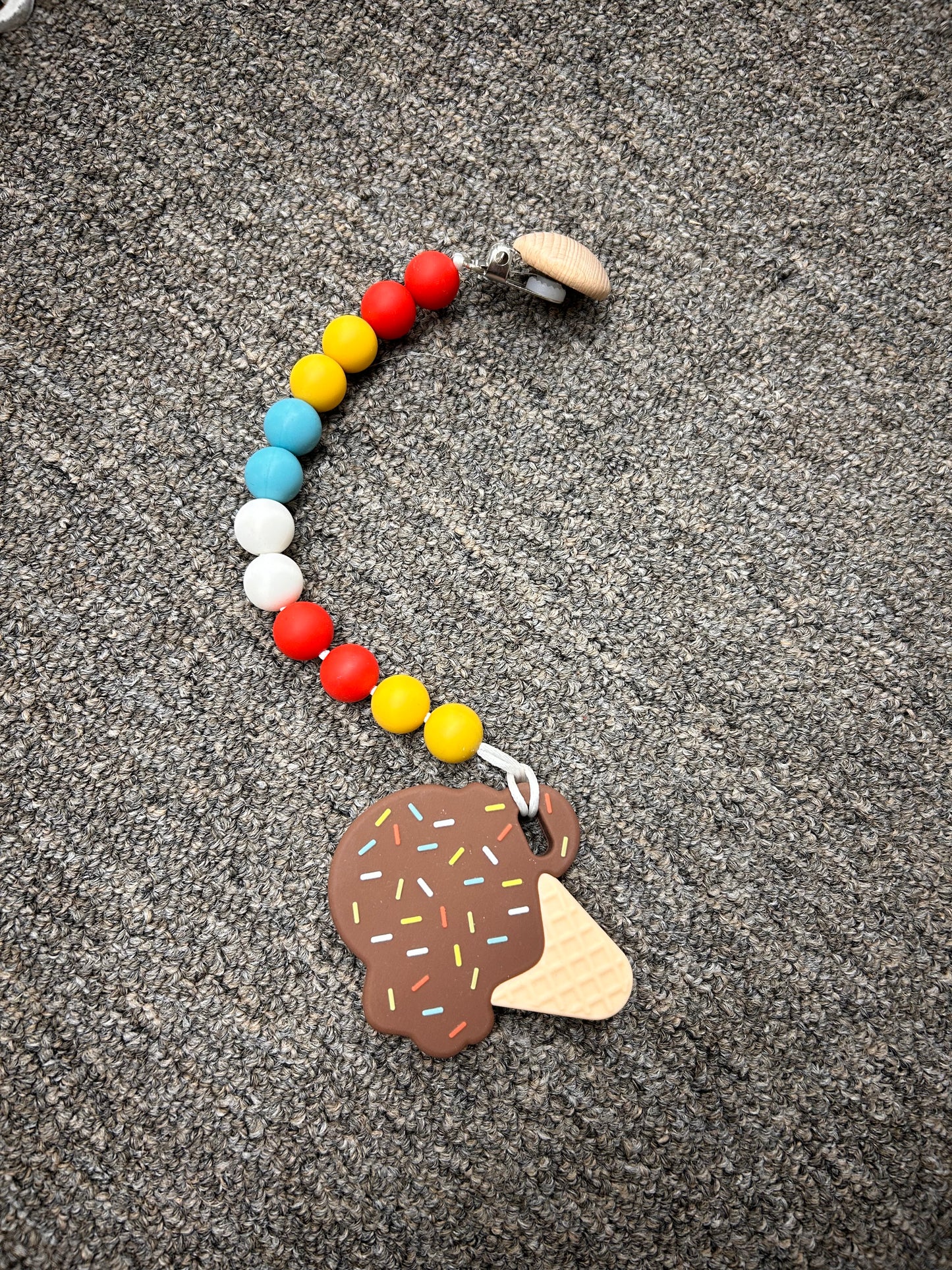 Baby silicone bead teether clips!