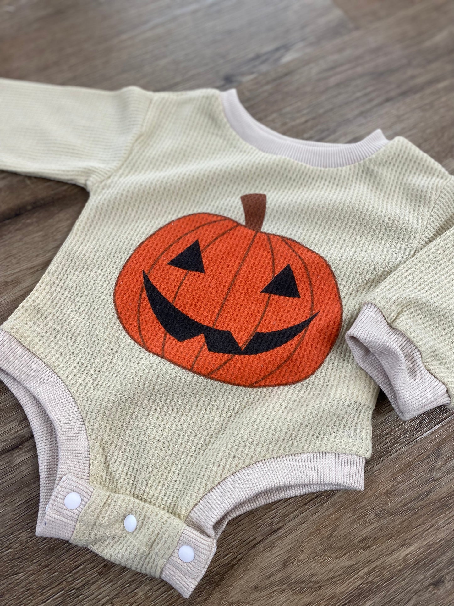 Tan Pumpkin Romper