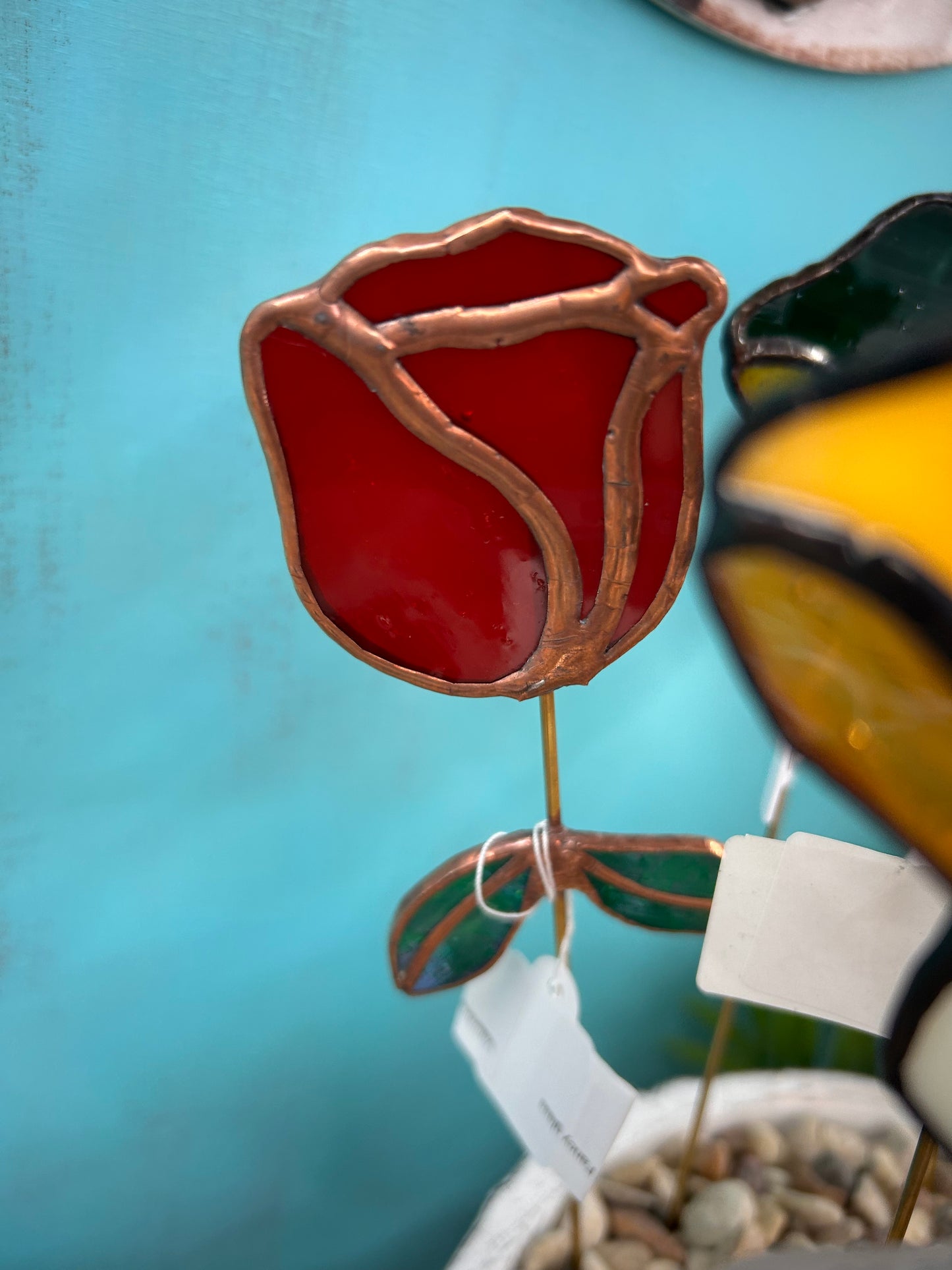 stained glass stake and hangers