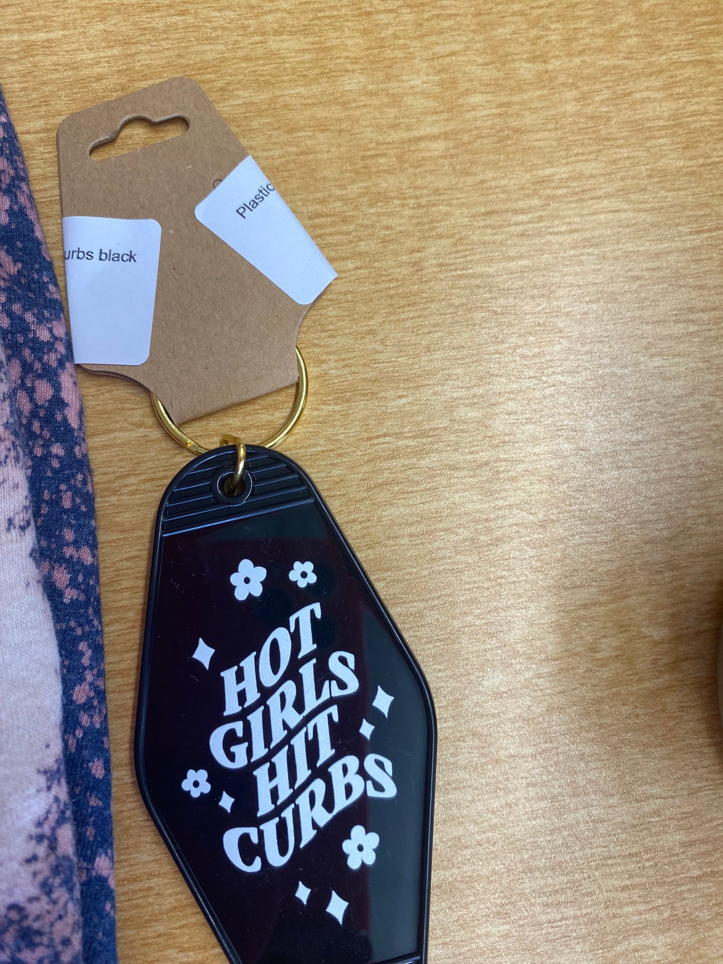 Plastic hotel keychains