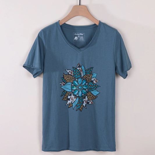 American Bling Short Sleeve T-Shirt Blue