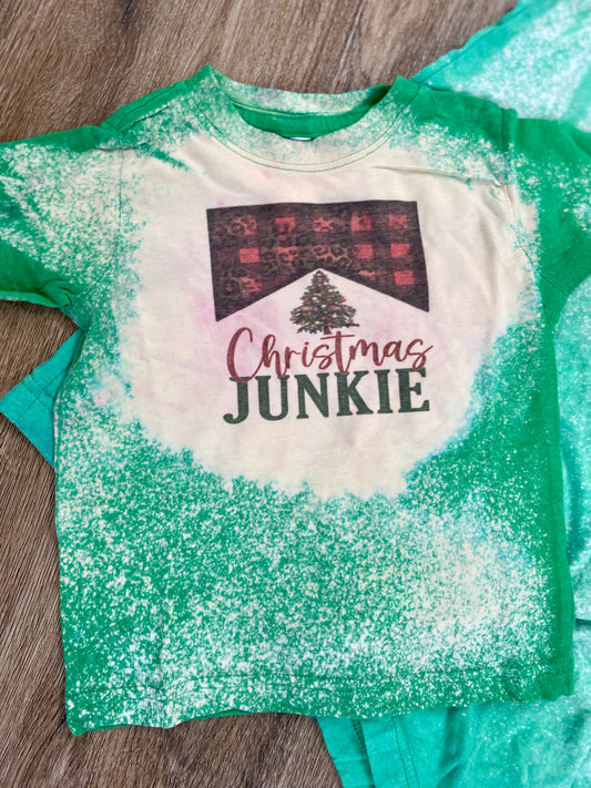 Christmas junkie bleached top