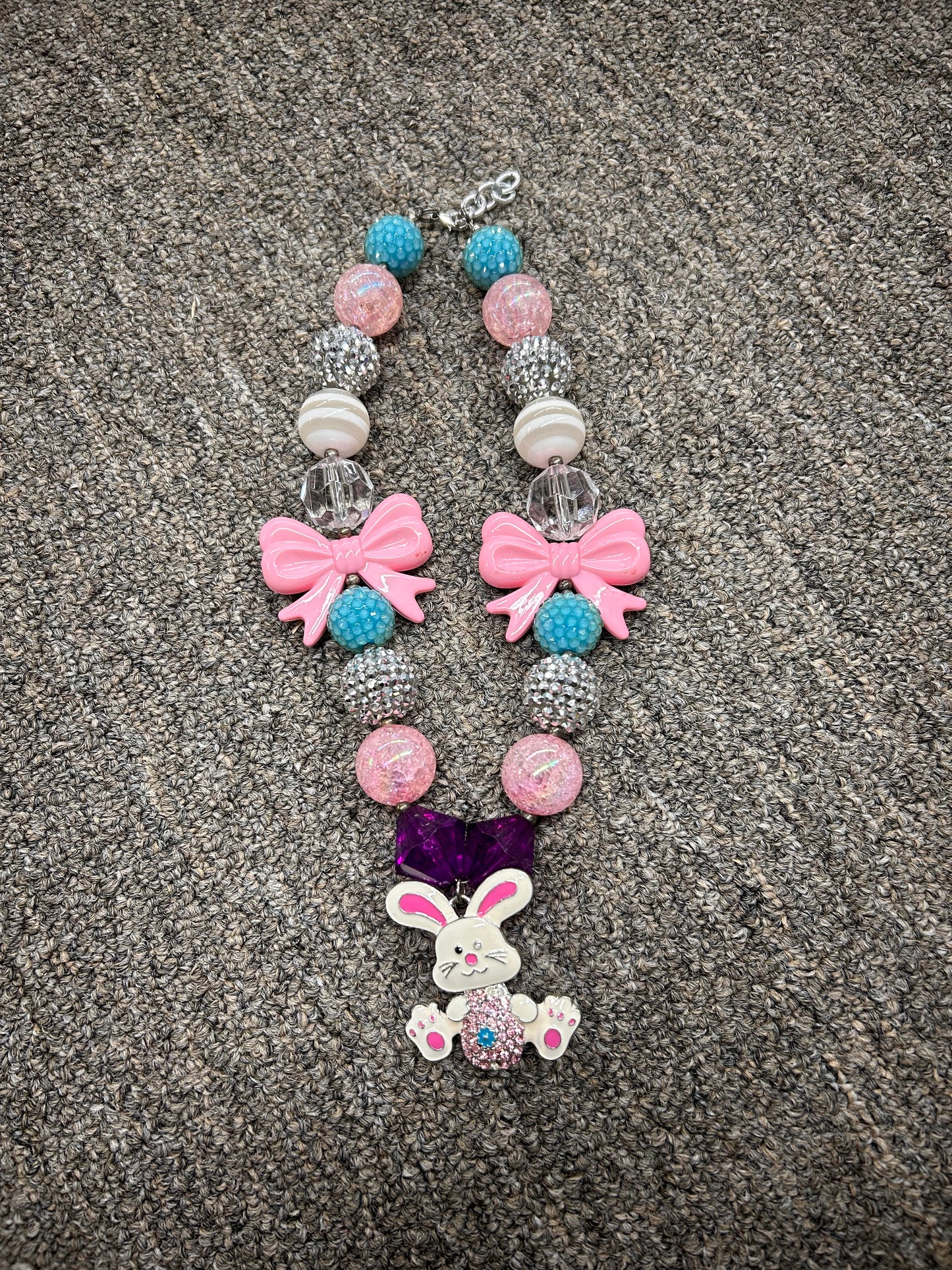 Girls bubblegum bead necklace