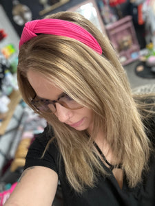 Solid ribbed knotted headbands