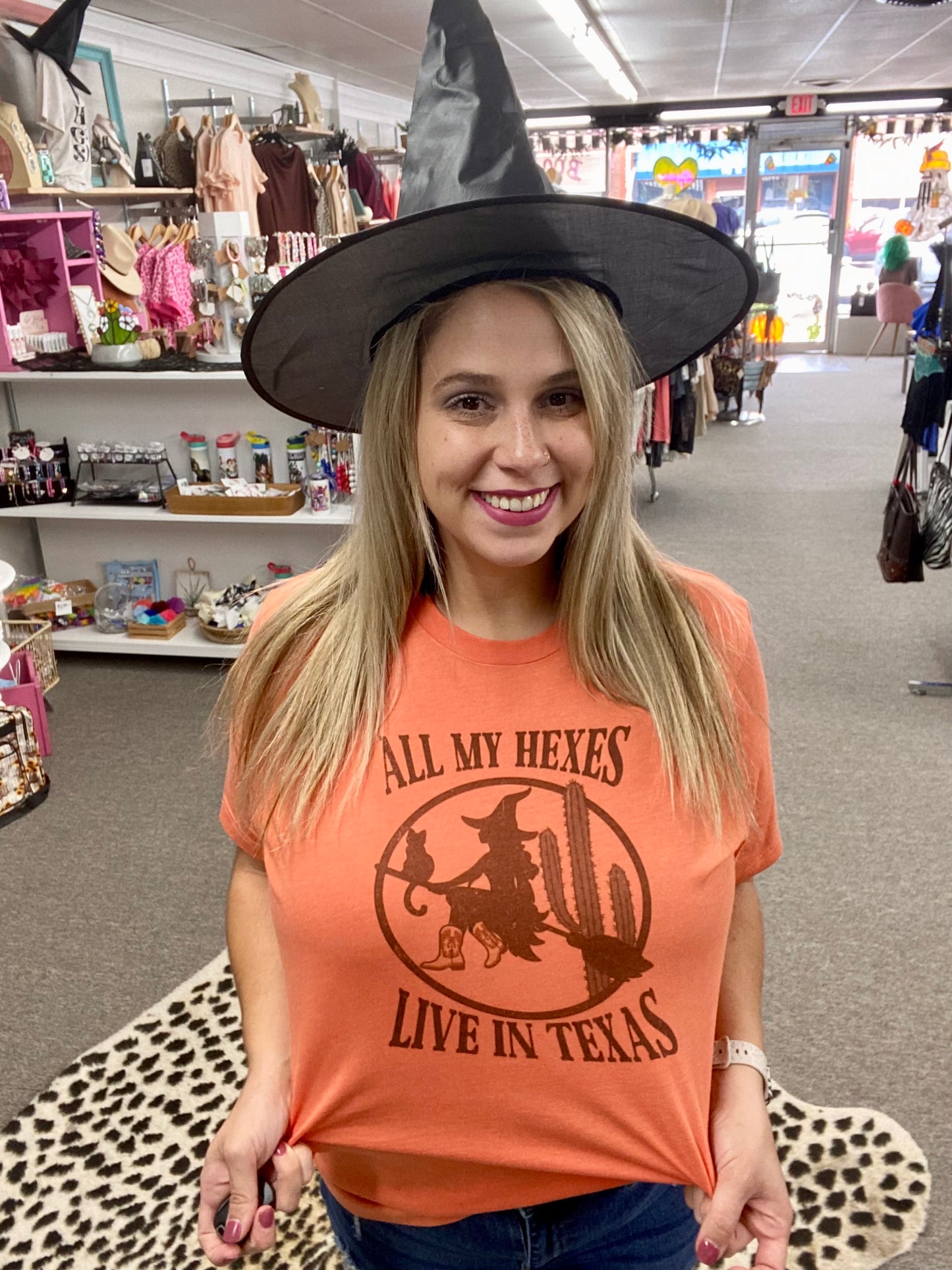 All my hexes life in texas graphic tee