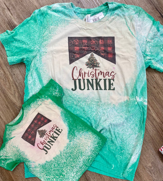 Christmas junkie bleached tee