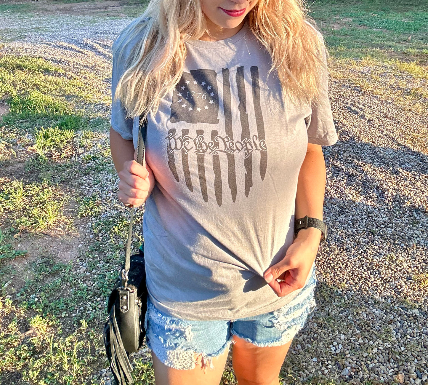 We the people flag tee