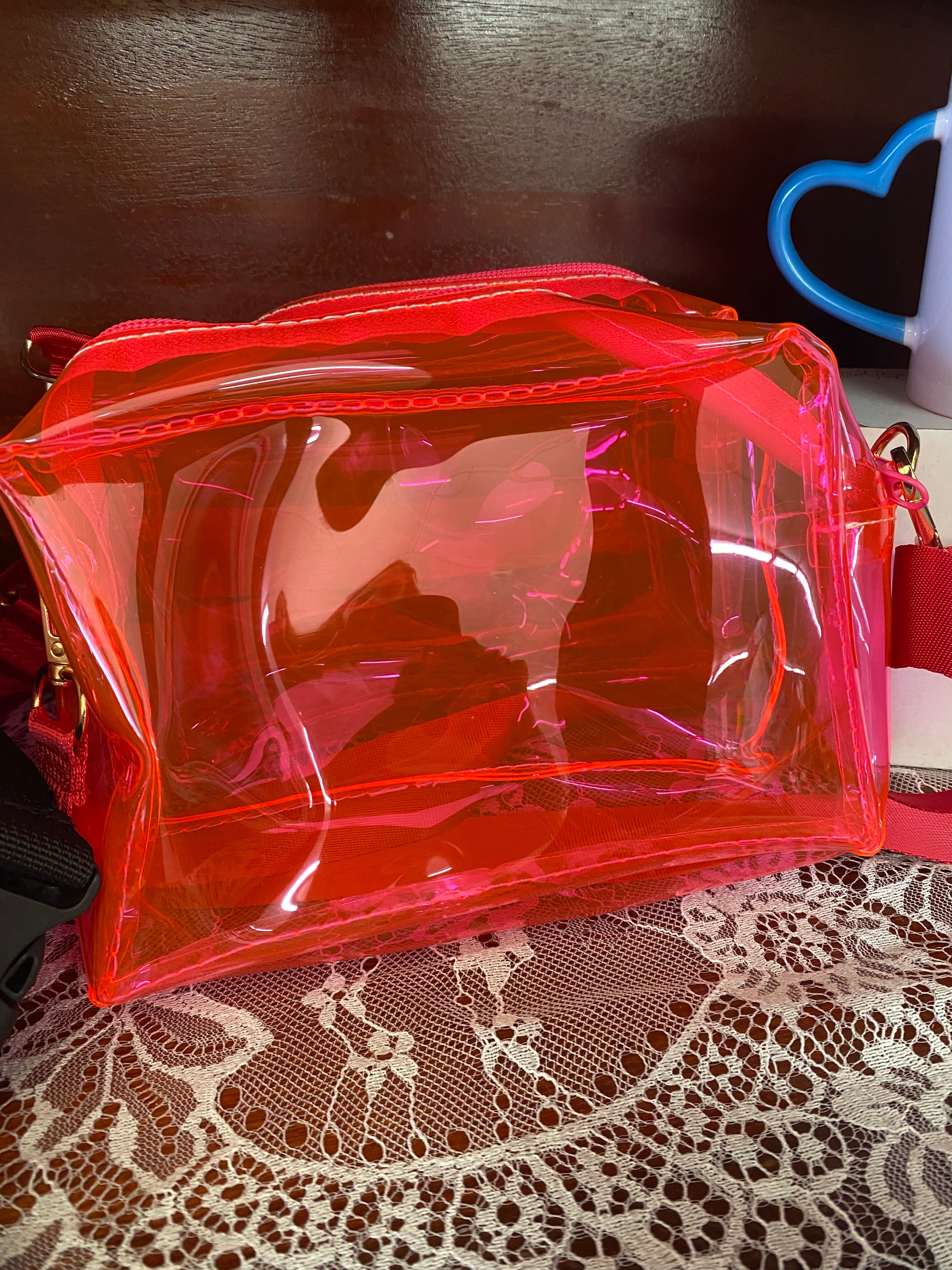 Pink clear bag