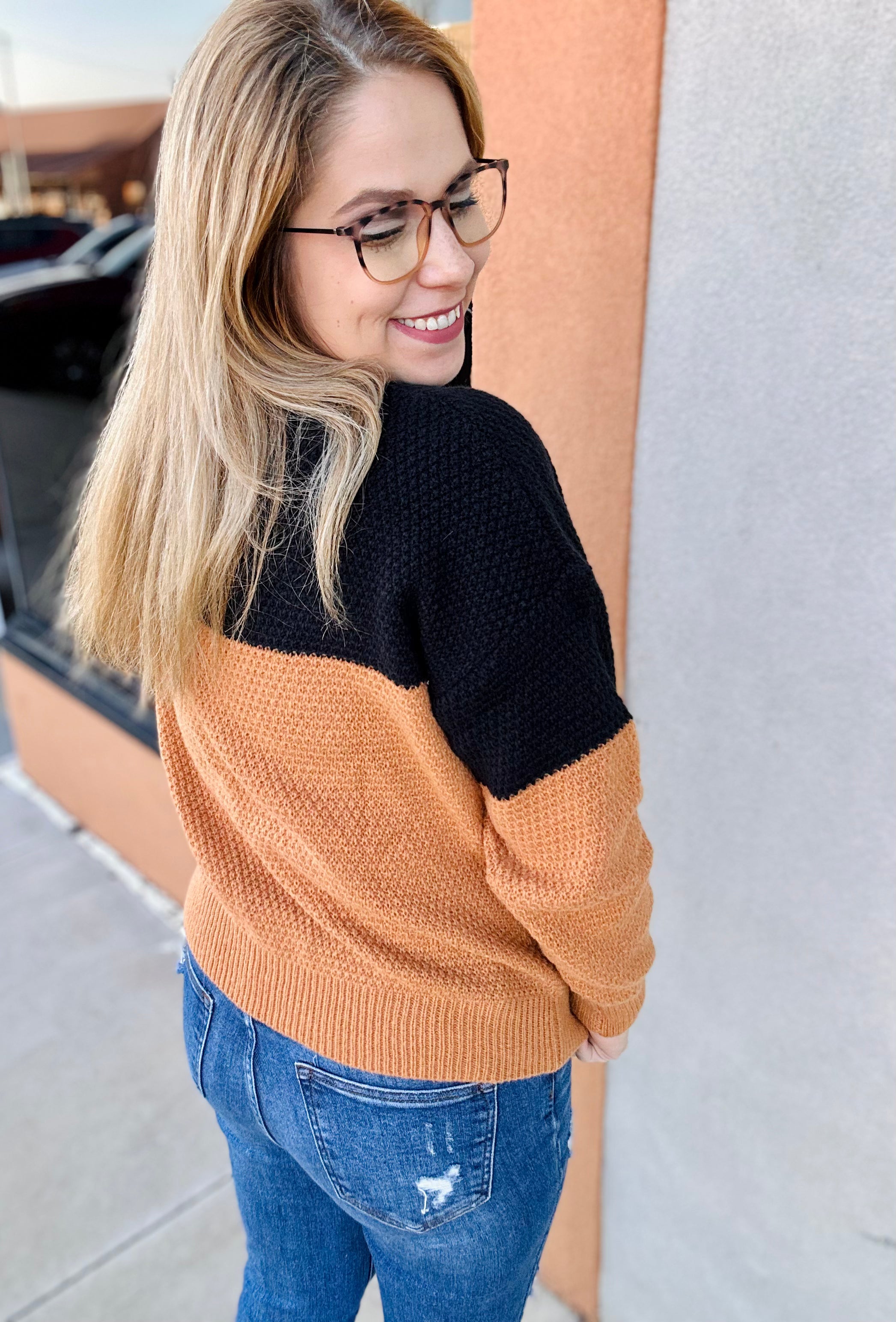 Color block sweater
