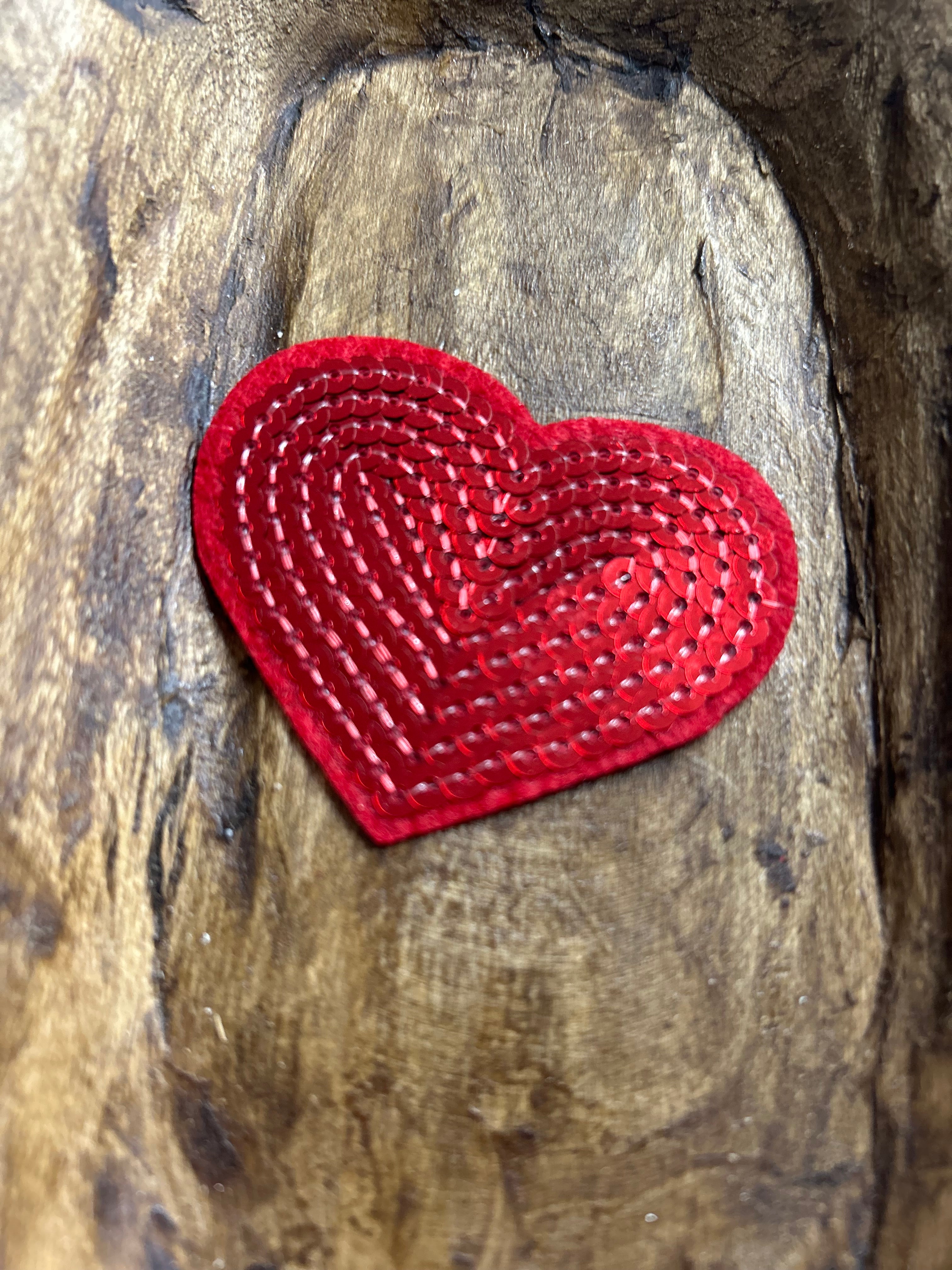 Sequins heart patches