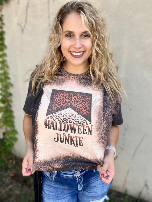 Halloween Junkie bleached tee