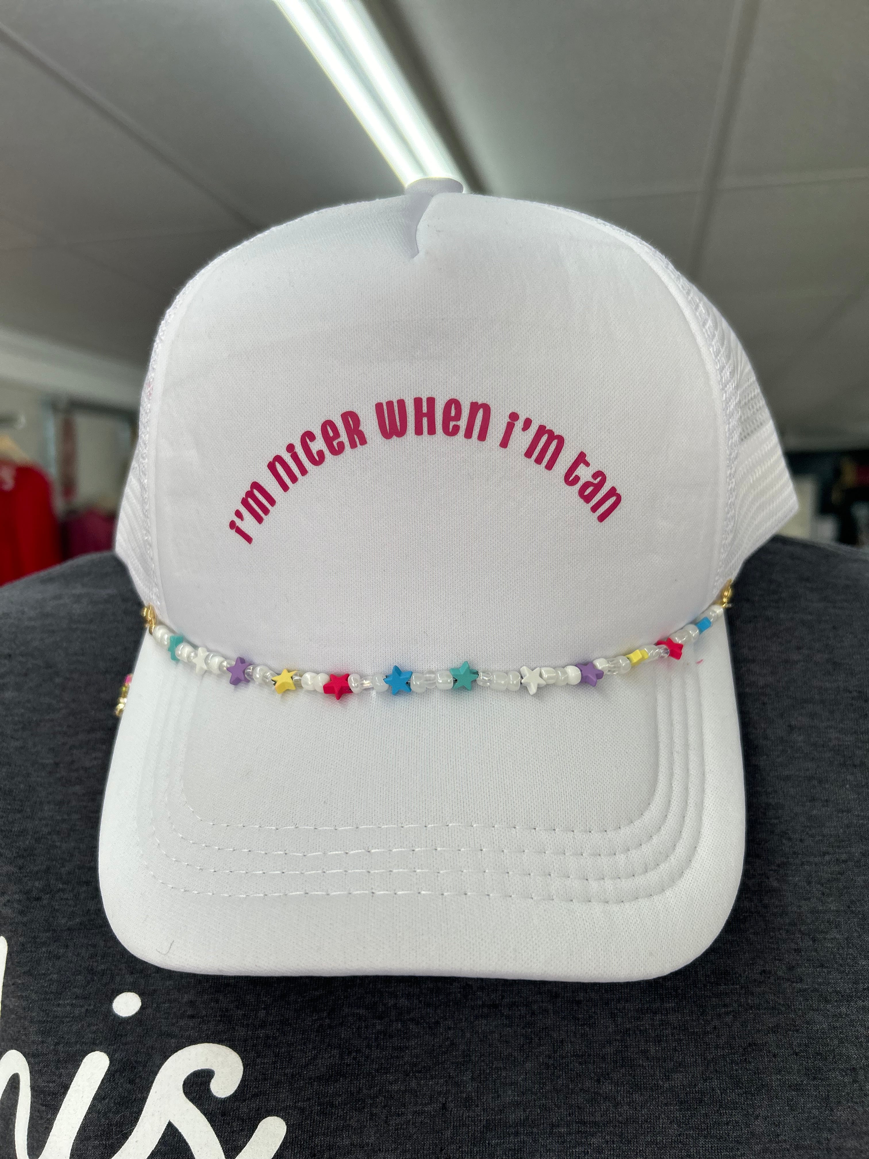 Trucker hat with chains