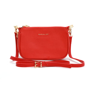 Red Leather Clutch/Crossbody
