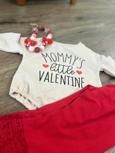 Mommy's little valentine bubble romper