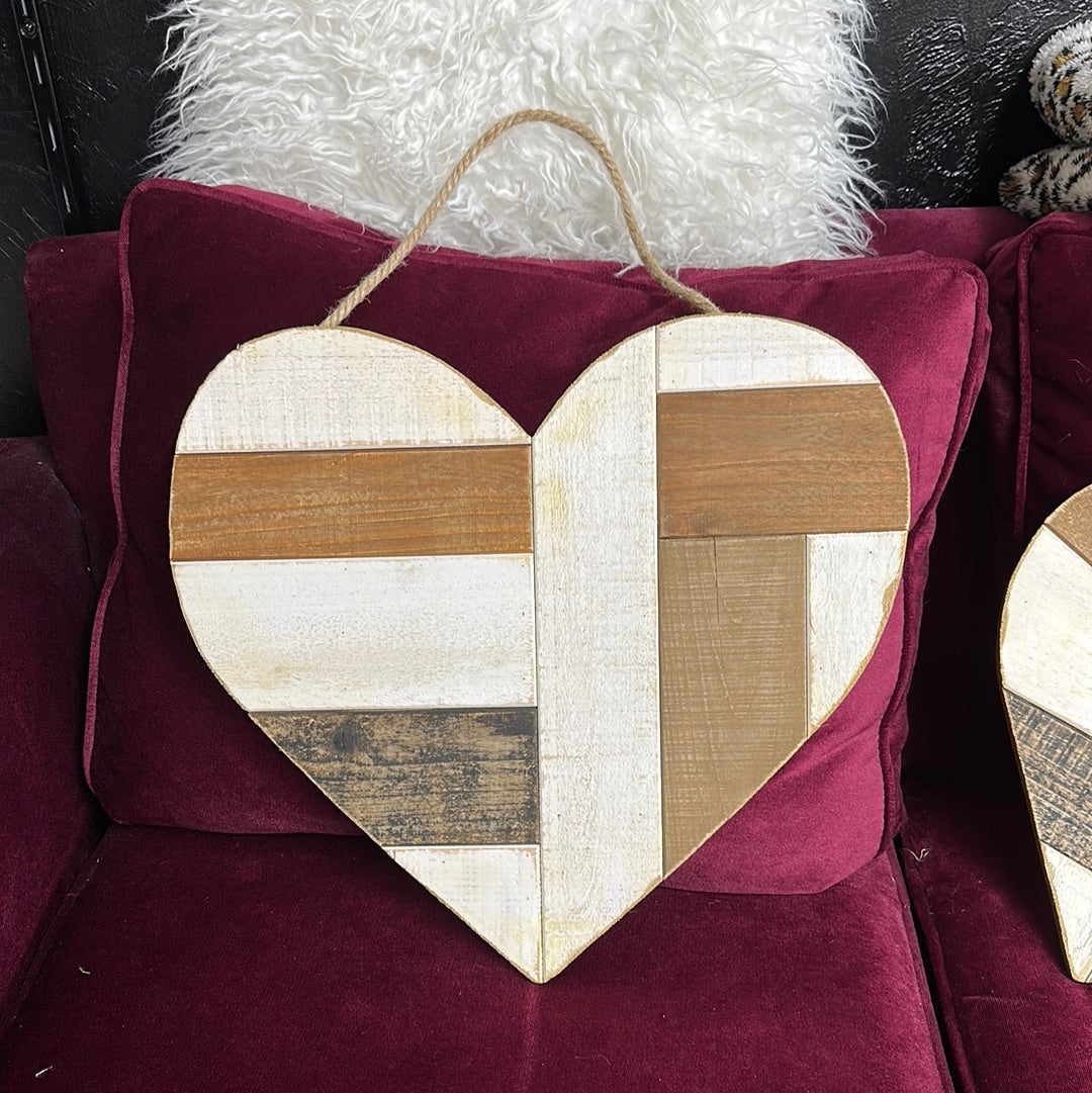 Wood wall decor- large heart