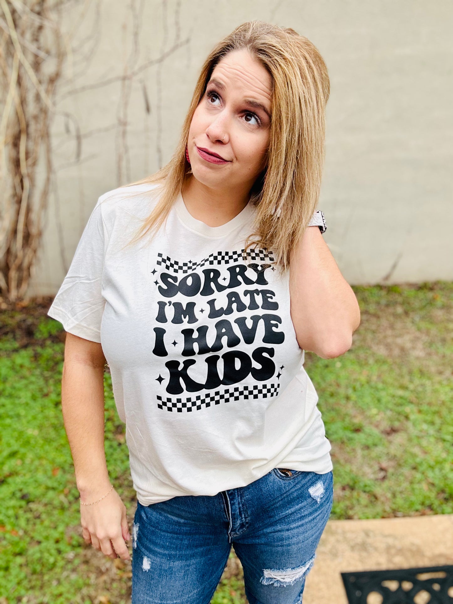 Sorry I'm late I have kids tee