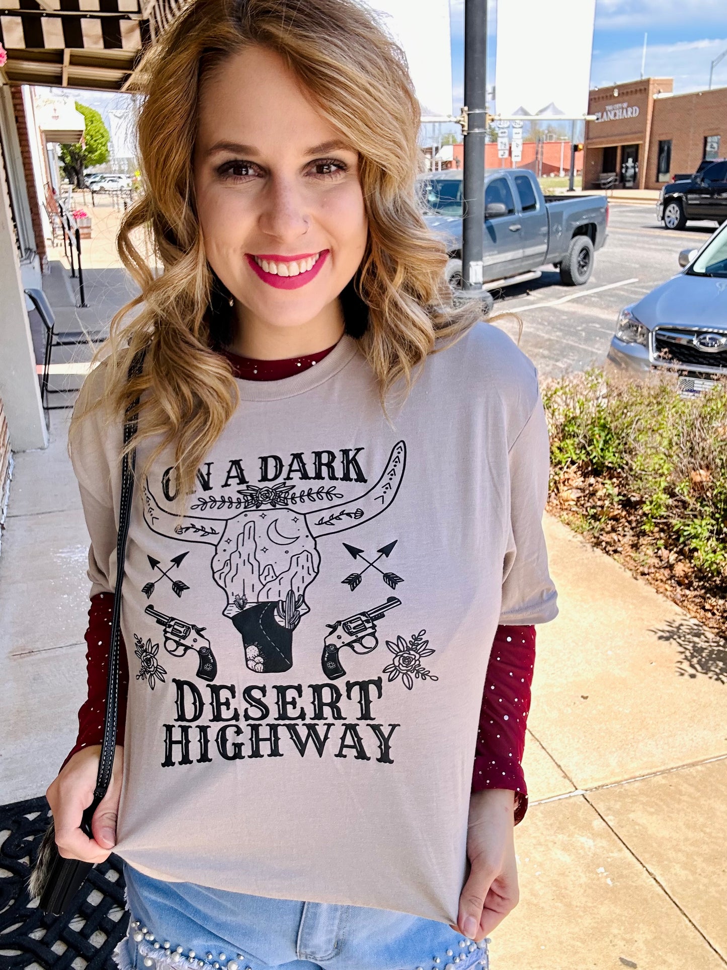 On a dark desert highway tee