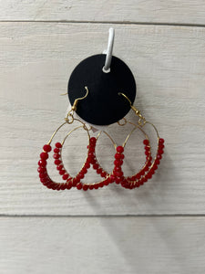 Beaded hoop earrings