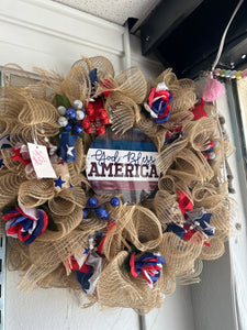 God bless America wreath