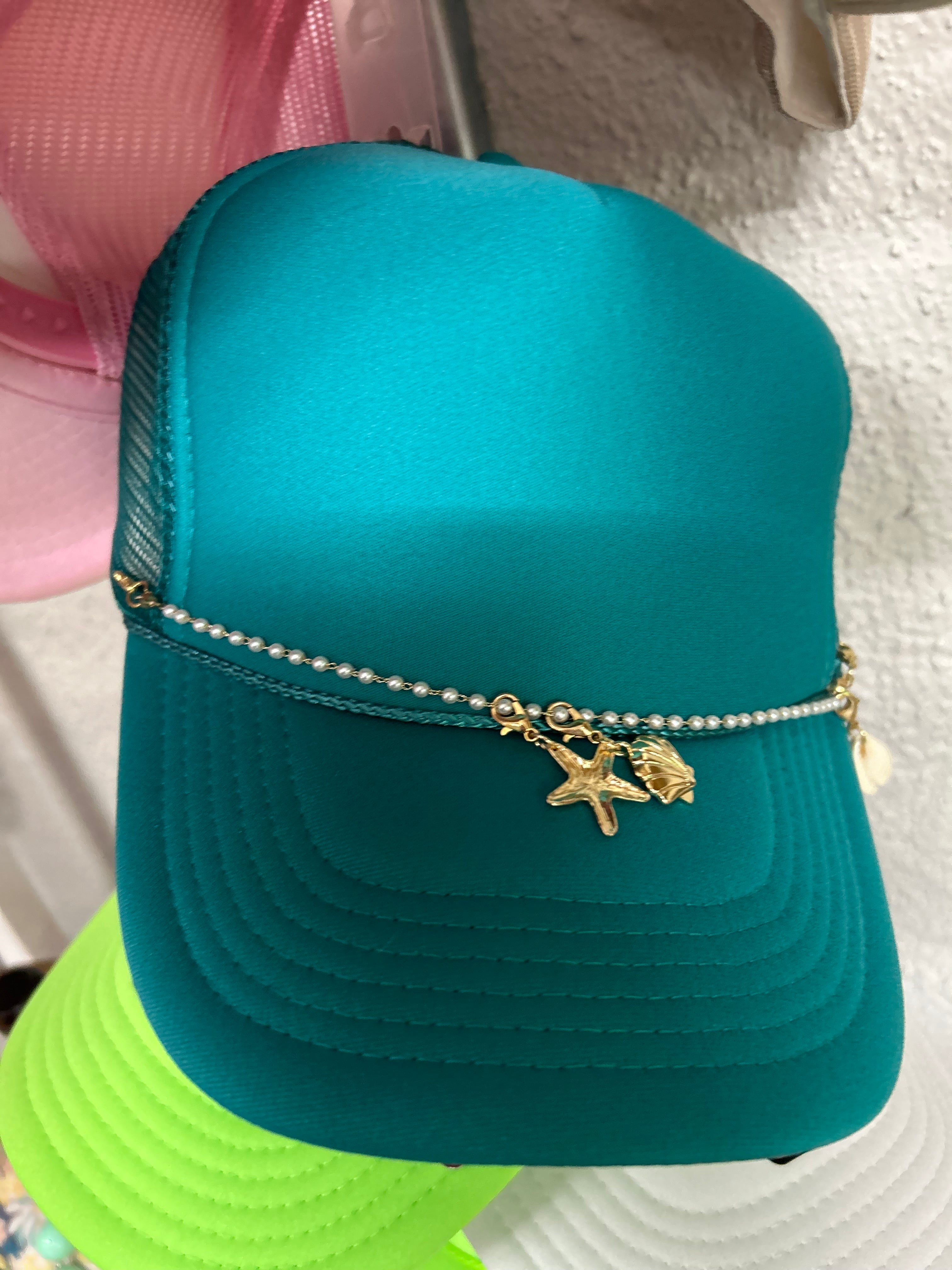 Trucker hat with chains