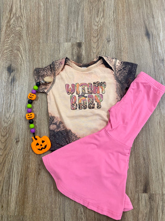 Witchy Baby bleached onesie