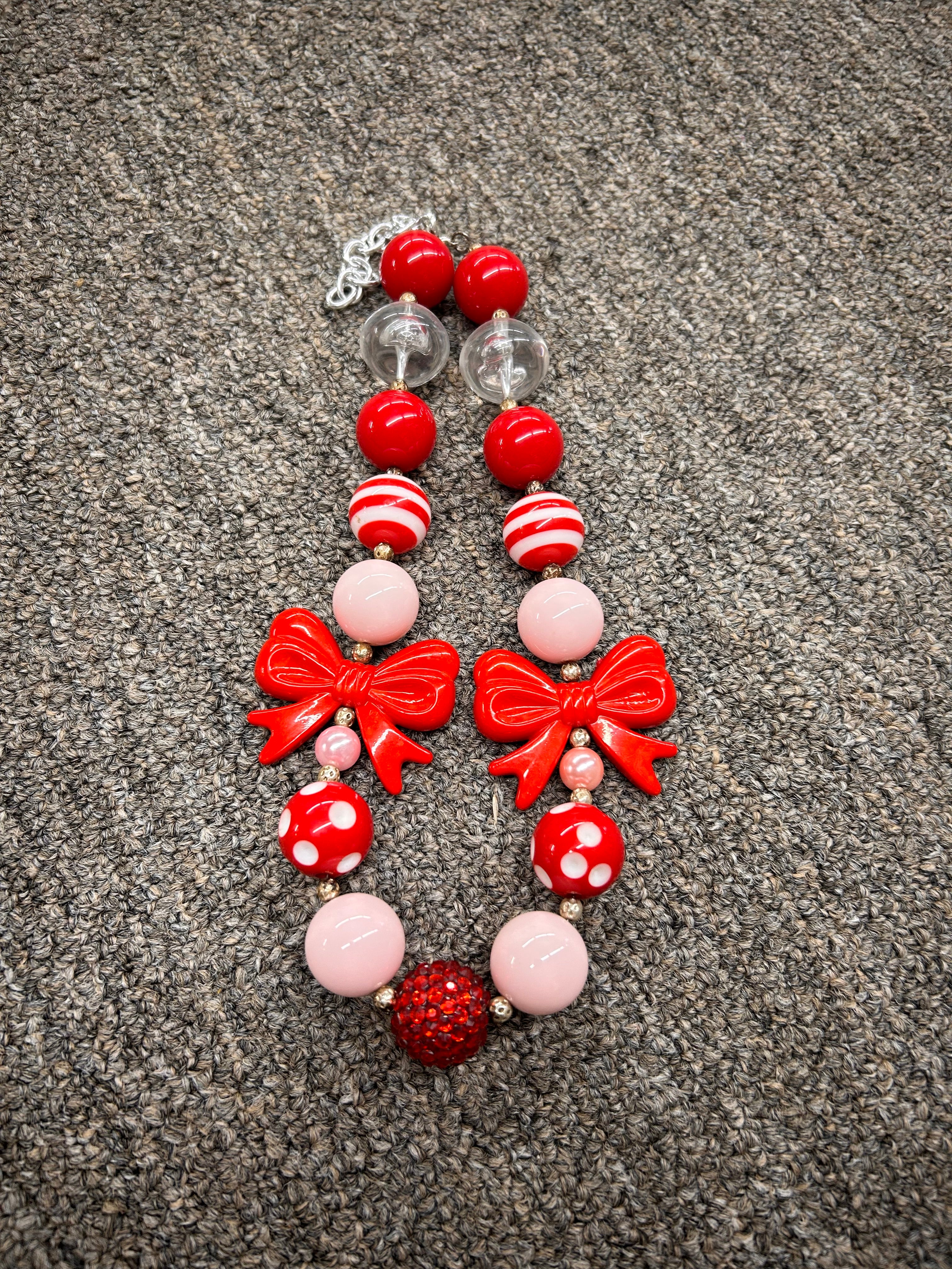 Girls bubblegum bead necklace