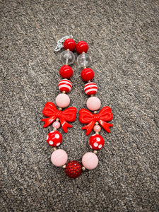 Girls bubblegum bead necklace