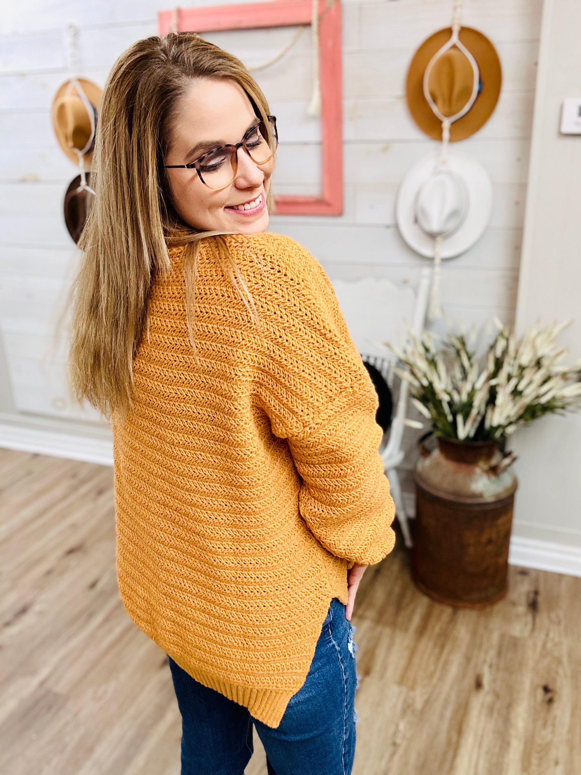 Curvy knit sweaters