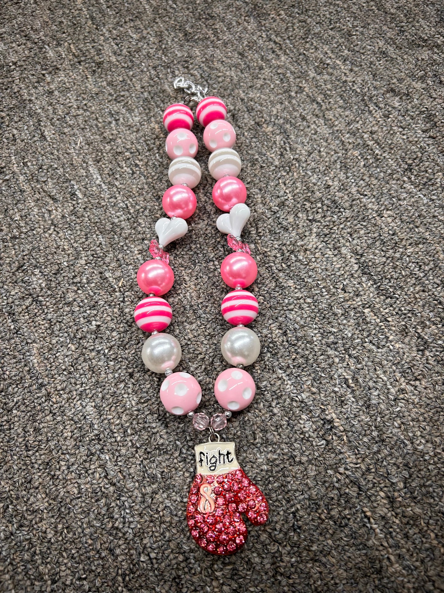 Girls bubblegum bead necklace