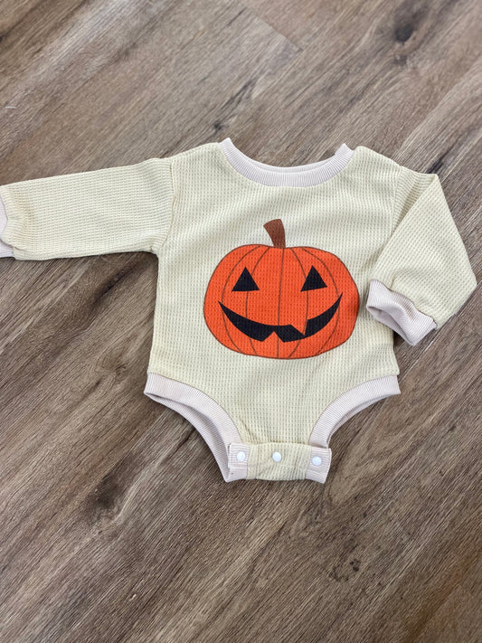 Tan Pumpkin Romper