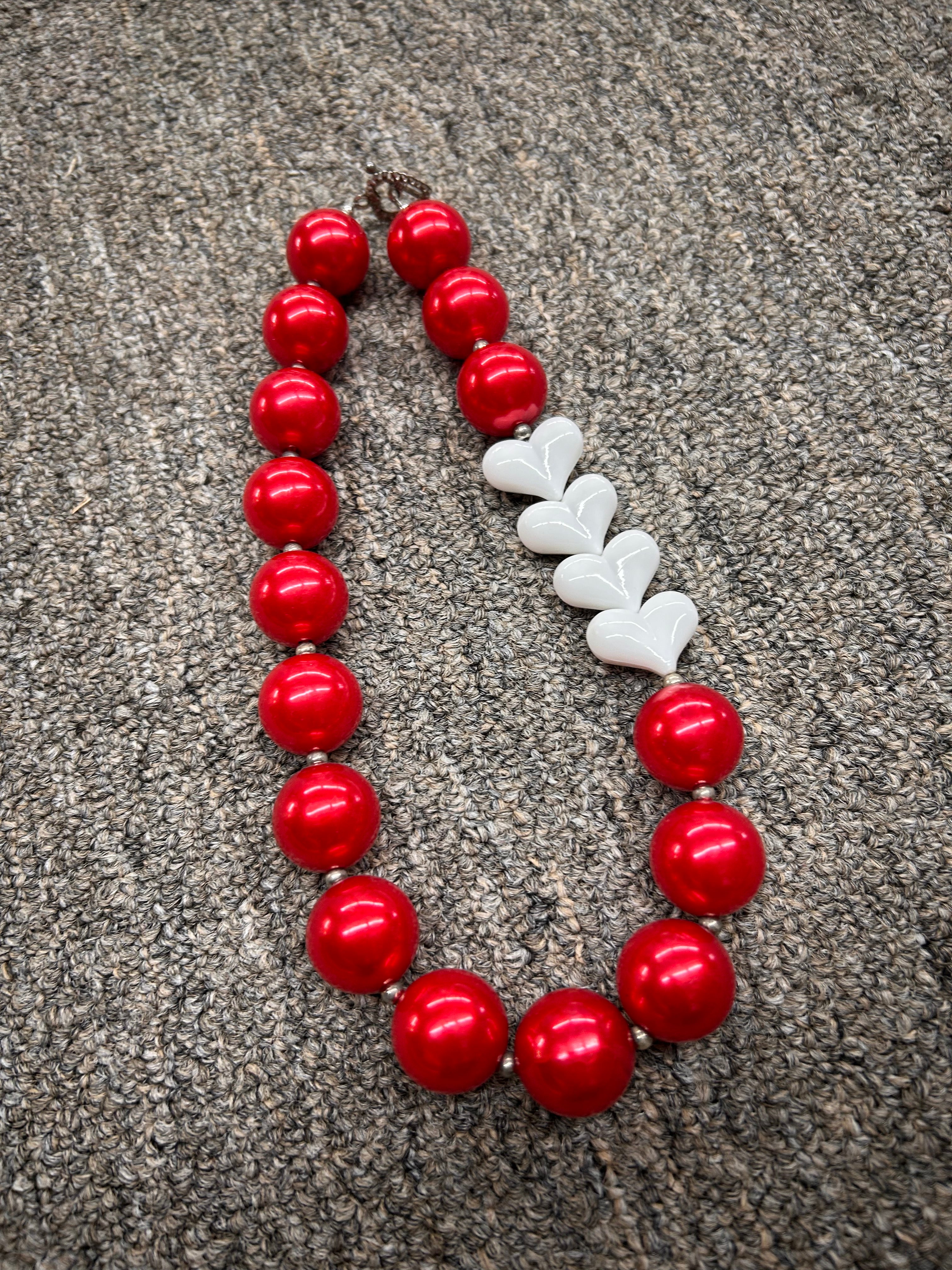 Girls bubblegum bead necklace