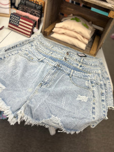 Curvy Distressed jean shorts