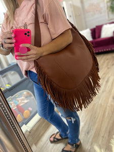 Large fringe purse