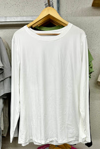 Curvy White Long Sleeve Shirt