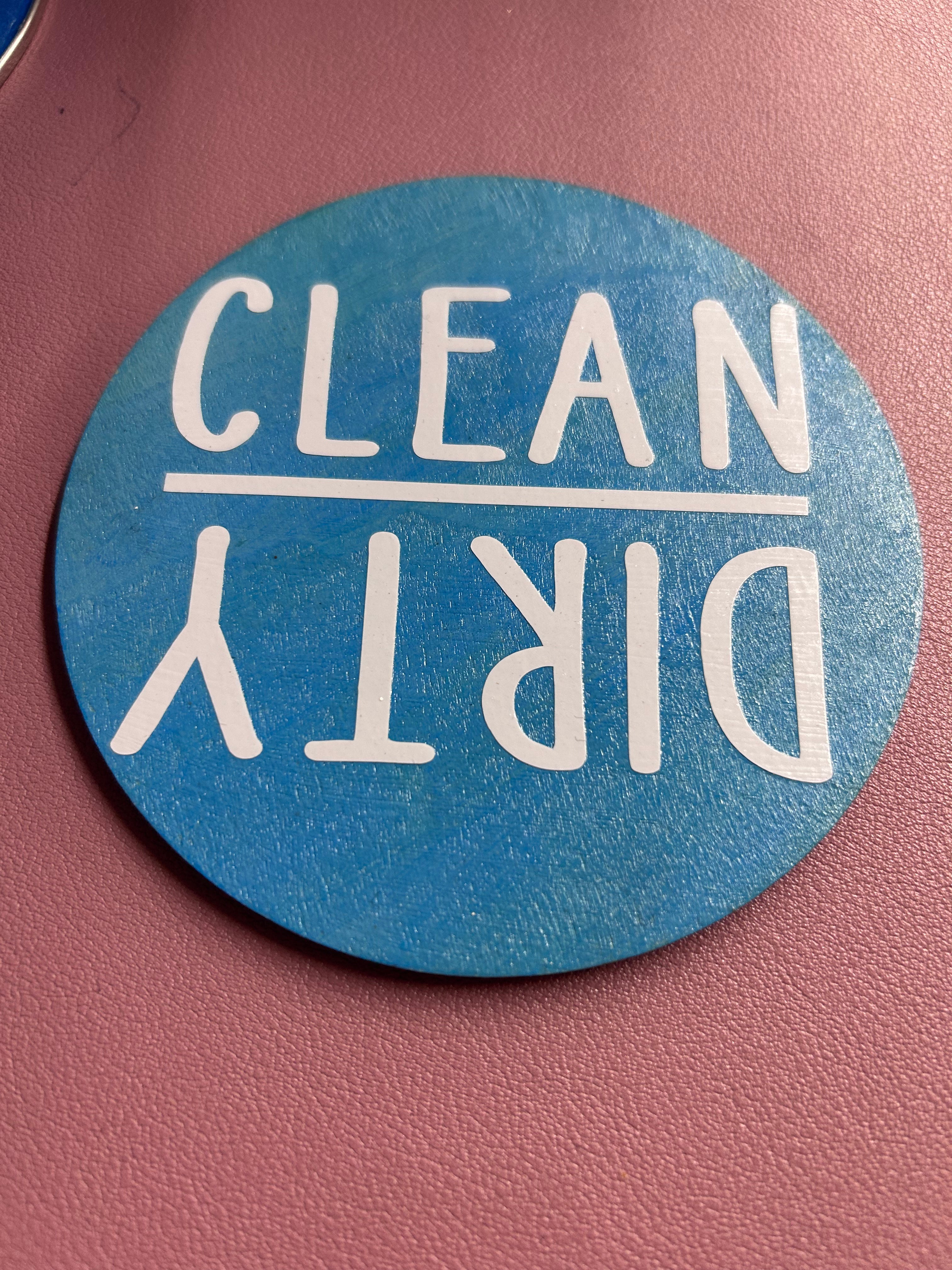 Clean/ dirty dishwasher magnet