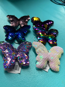 Butterfly sequins keychain
