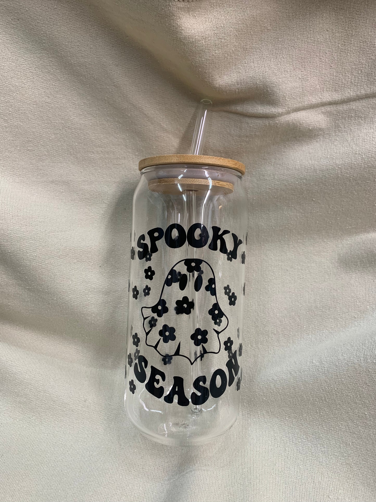 Spooky season glass cup