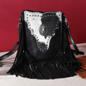 Hair-On Cowhide Fringe Crossbody