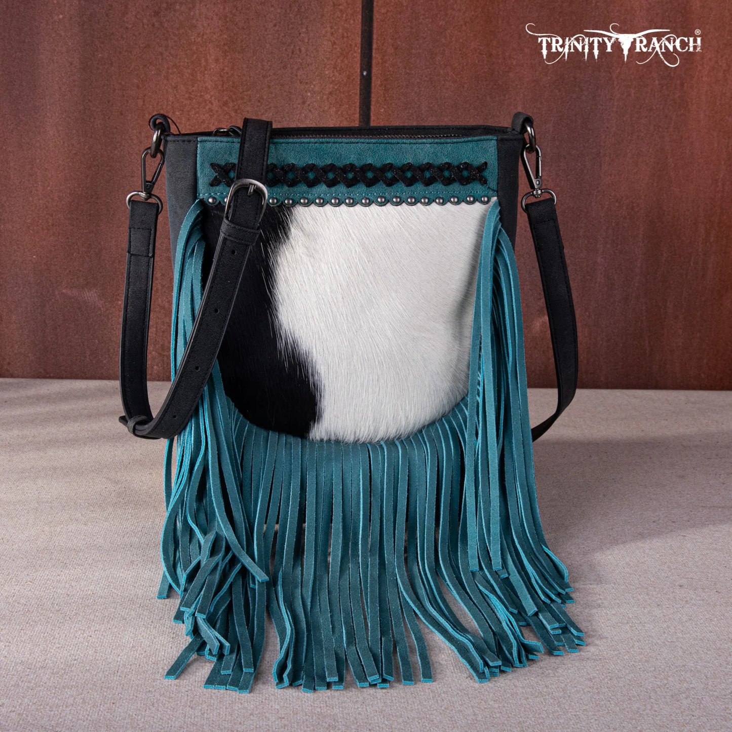 Trinity Ranch Hair-On Cowhide Fringe Crossbody