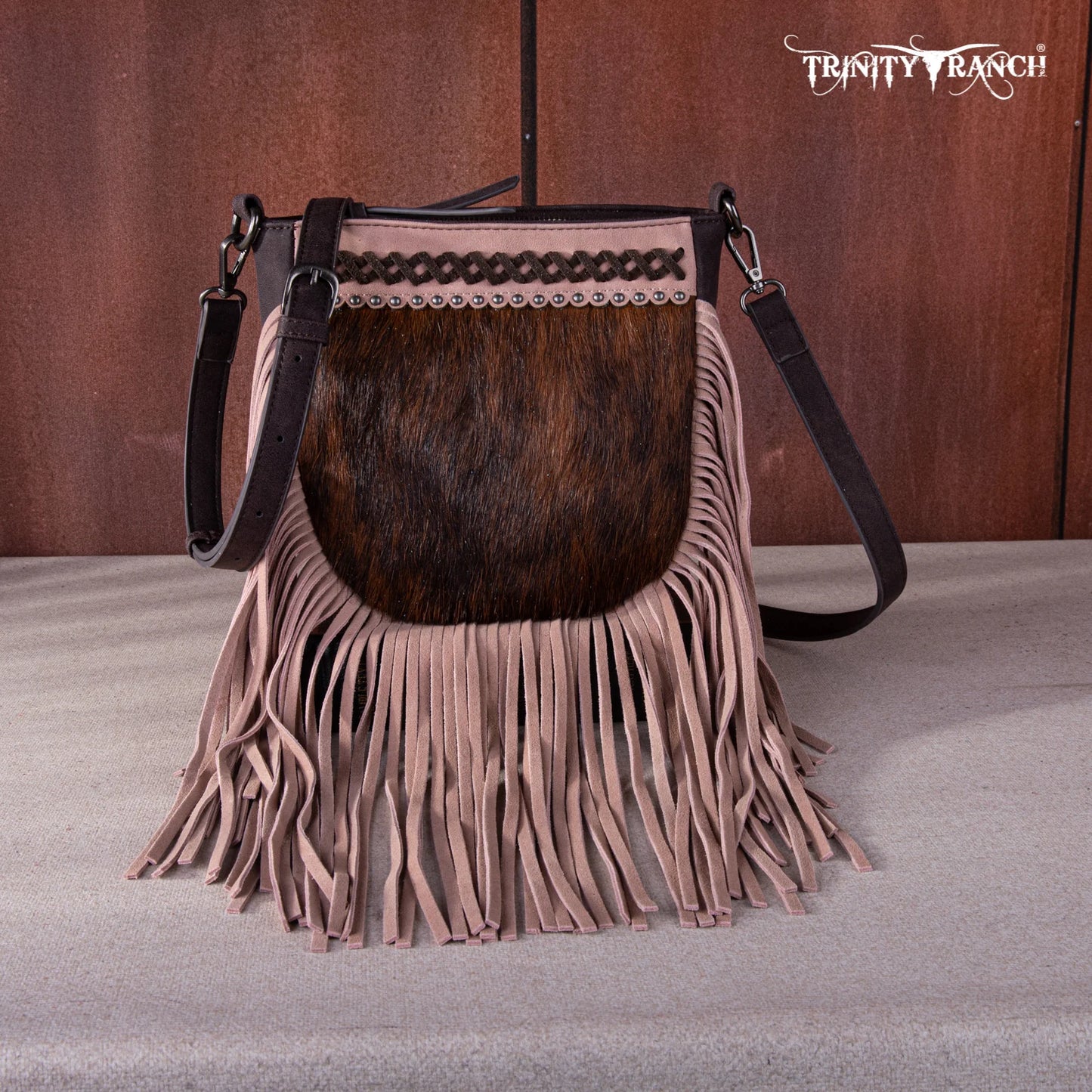 Trinity Ranch Hair-On Cowhide Fringe Crossbody