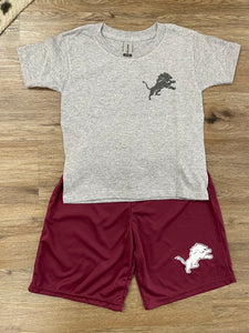 Youth maroon lions athletic shorts