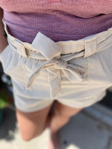Super Soft Elastic Waist Paperbag Shorts