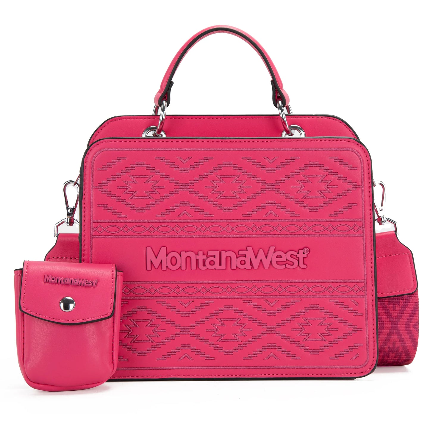 Montana West Embroidered Aztec Crossbody With Mini Pouch