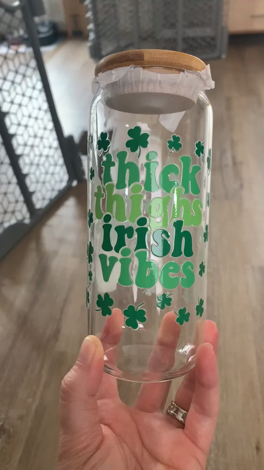 St Patrick’s Day glass cup