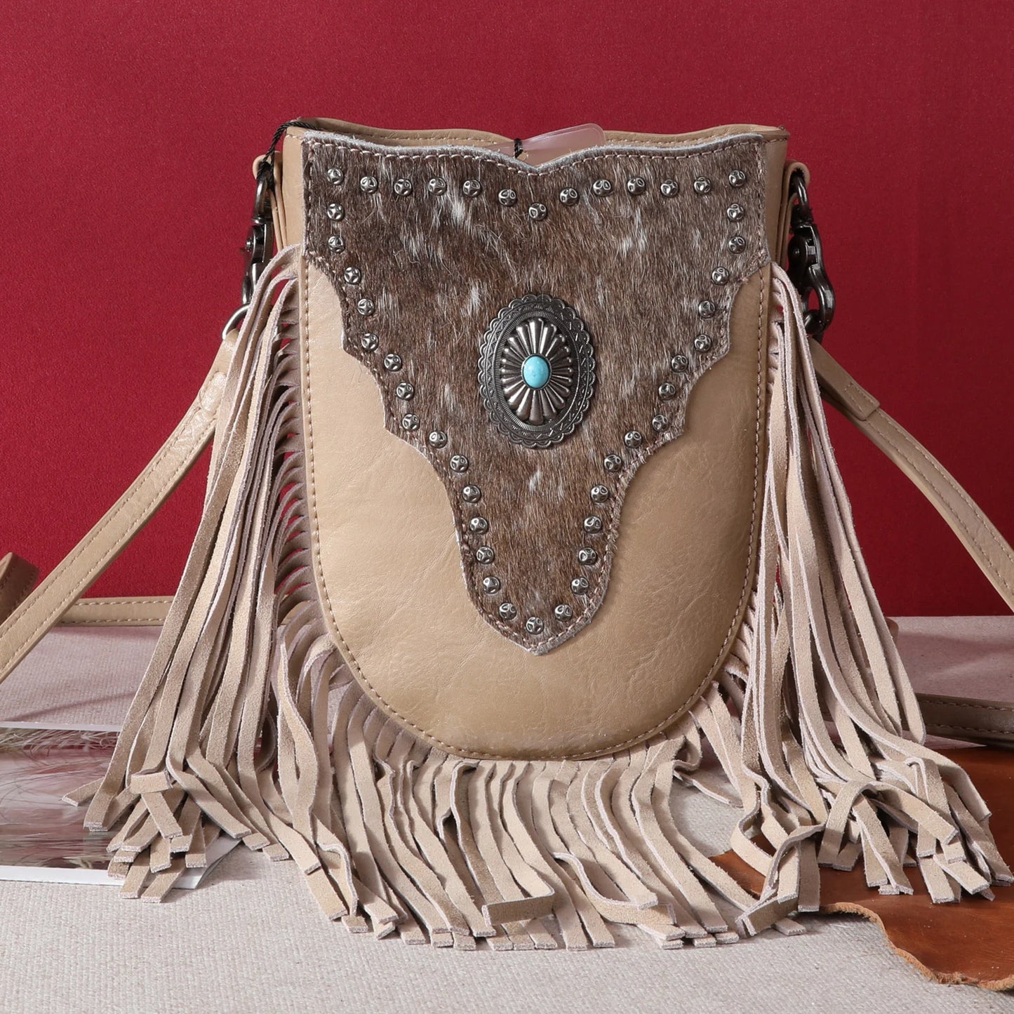 Hair-On Cowhide Fringe Crossbody