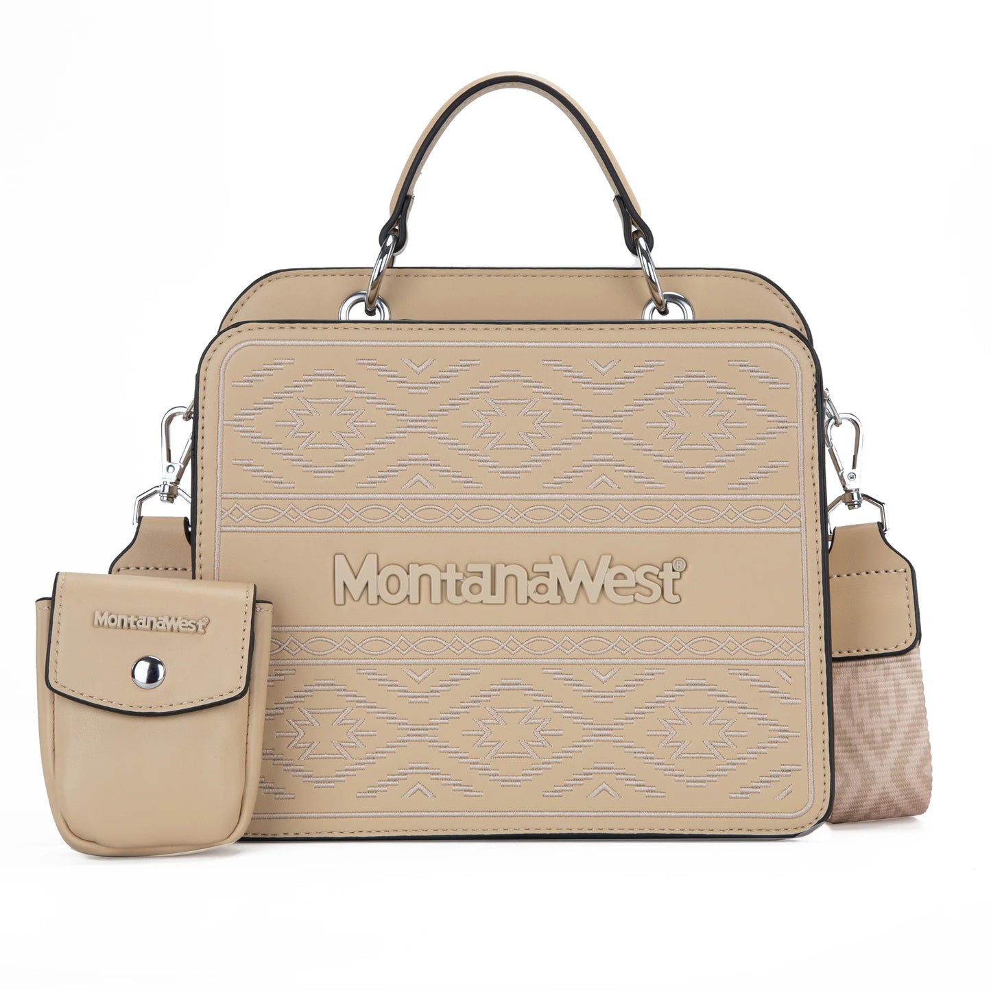 Montana West Embroidered Aztec Crossbody With Mini Pouch