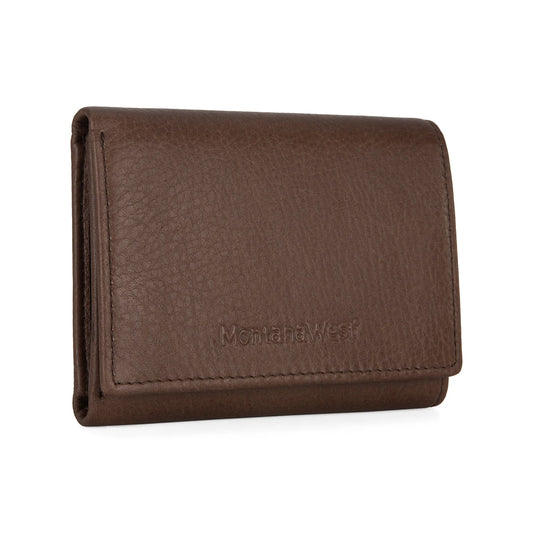 Men's Genuine Leather Tri-Fold Wallet