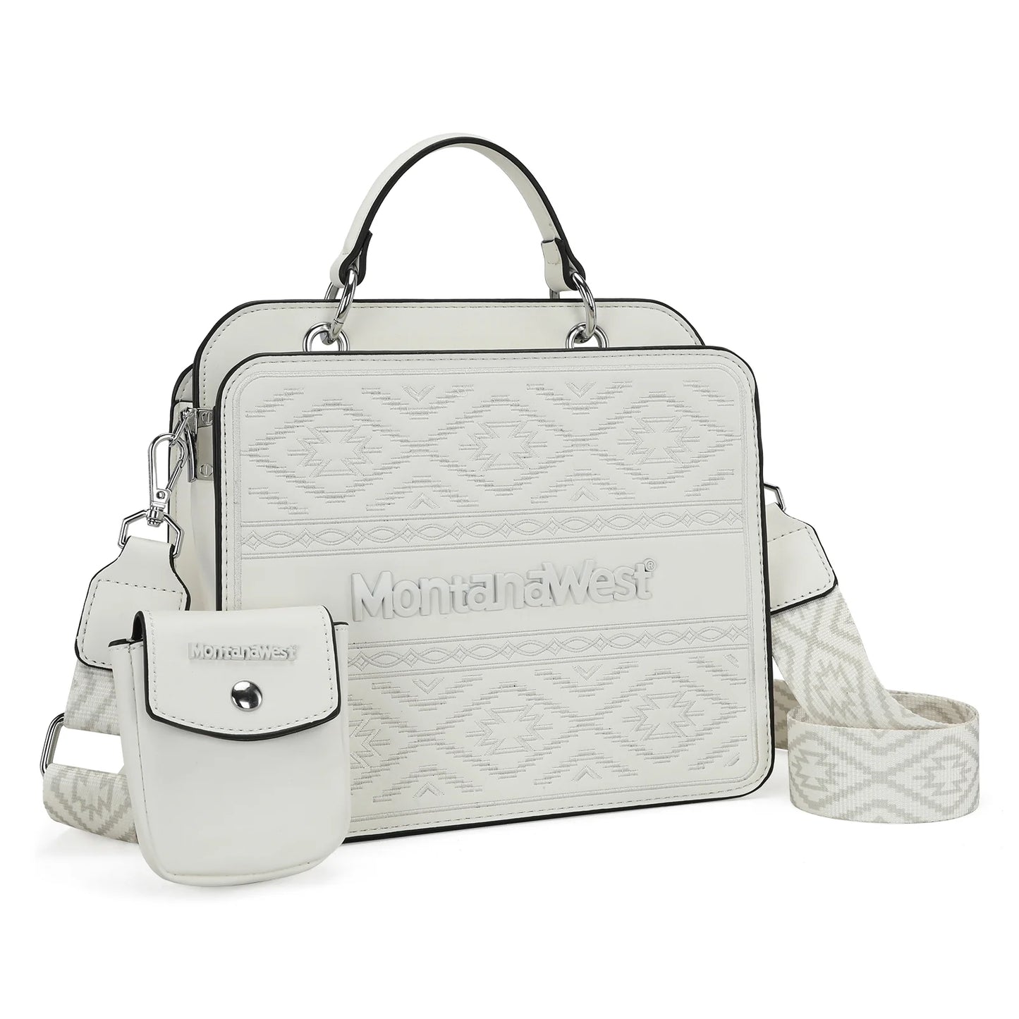 Montana West Embroidered Aztec Crossbody With Mini Pouch