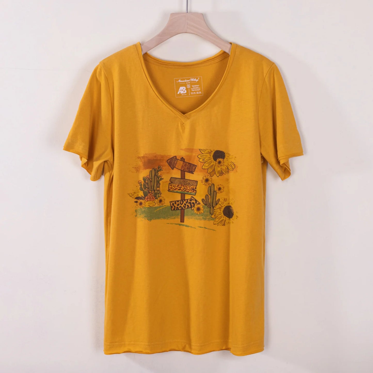 American Bling Short Sleeve T-Shirt Yellow