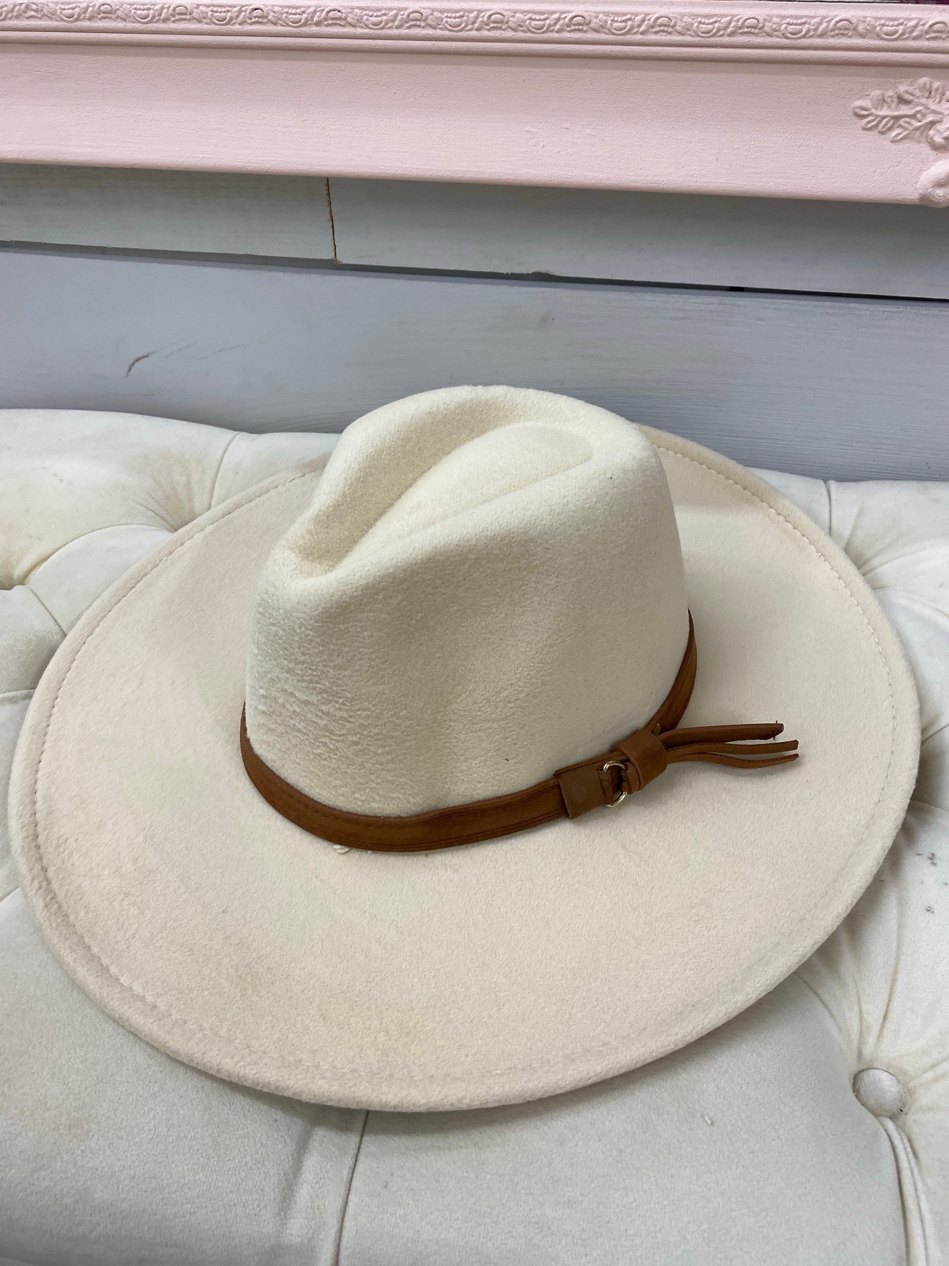 Women’s Felt Wide Brimmed Hats with Band